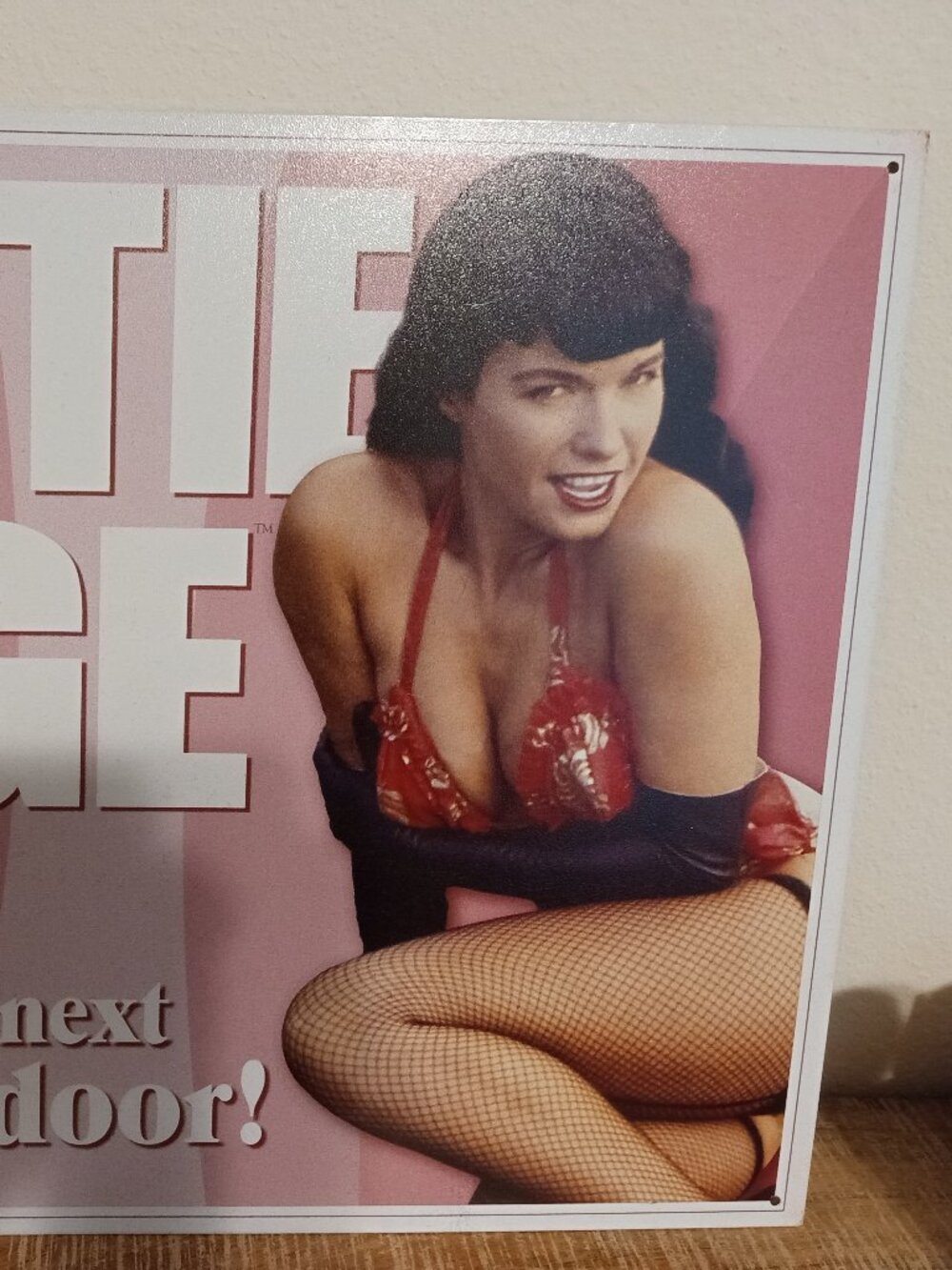 Bettie Page Metal Sign